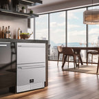 Forno Cosenza 24" Built-In Drawer Freezer with Ice Maker, 4.69 cu.ft.