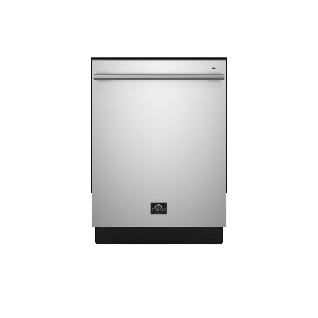 FORNO Premium 3-Piece Kitchen Bundle - 30" Electric Range, French Door Refrigerator, Built-In Dishwasher, Stainless Steel - FBDL-011-01US