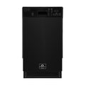 Forno Polo 18-Inch Built-In Black Dishwasher, 8 Place Settings, ENERGY STAR Certified, 52 dBA