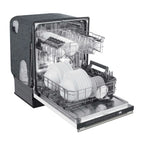 FORNO Premium 3-Piece Kitchen Bundle - Leonardo Espresso 30" White Range, 31" White Bottom Freezer Refrigerator, 24" White Built-In Dishwasher - FBDL-007-03US