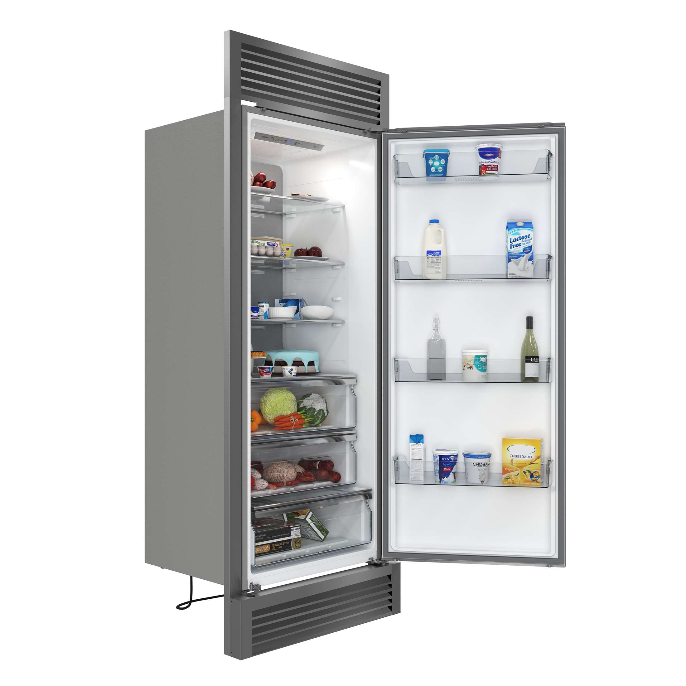 Forno Maderno 28-Inch Built-In Convertible Refrigerator, 13.6 cu.ft, Right Swing, Decorative Grill, ENERGY STAR Certified