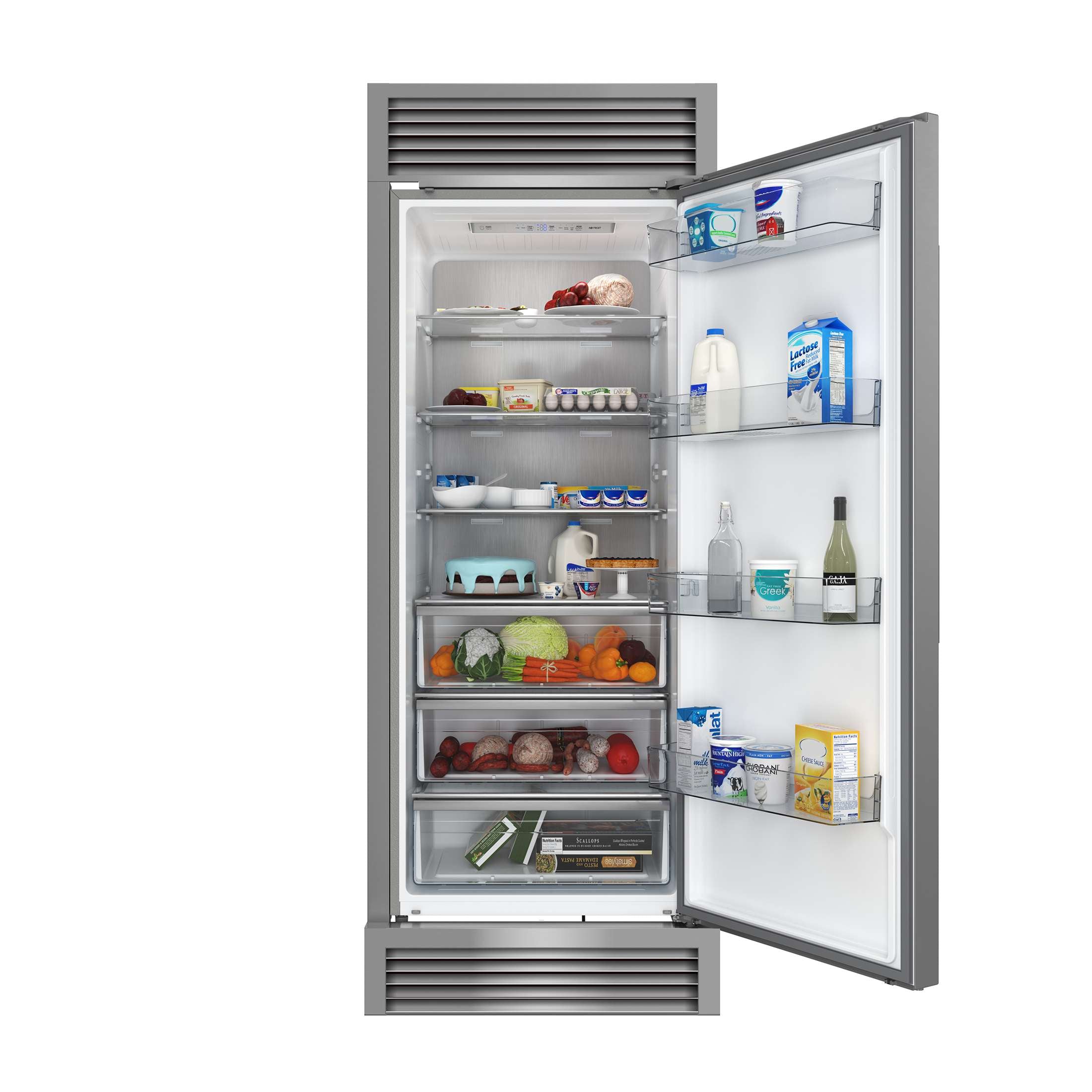Forno Maderno 28-Inch Built-In Convertible Refrigerator, 13.6 cu.ft, Right Swing, Decorative Grill, ENERGY STAR Certified