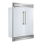 Forno Maderno 2-28-Inch Wide Convertible Refrigerator/Freezer in White, Decorative Trim, 27.2 cu.ft, 84-Inch High, ENERGY STAR Certified