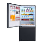 Forno Milano Espresso 31-Inch Black Bottom Freezer Refrigerator, 17.2 Cu. Ft., Energy-Efficient, No Frost, Built-In Ice Maker