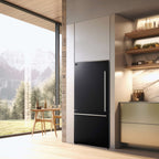Forno Milano 2-Piece 62-Inch Freestanding Dual Bottom Freezer Refrigerator in Black – 34.4 cu.ft, Touch Control, Ice Maker