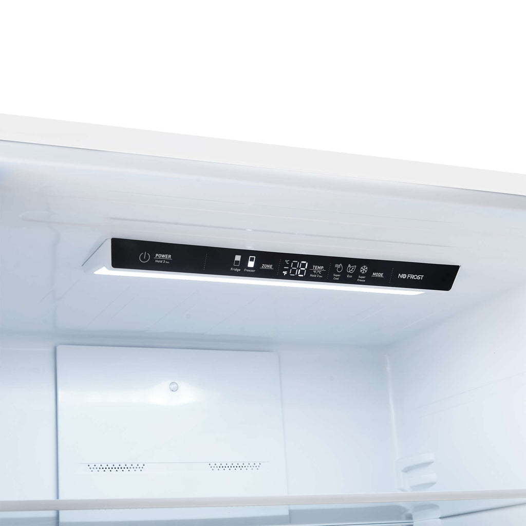 Forno Milano Espresso 31-Inch White Bottom Freezer Refrigerator, 17.2 Cu. Ft., Energy-Efficient, No Frost, Built-In Ice Maker