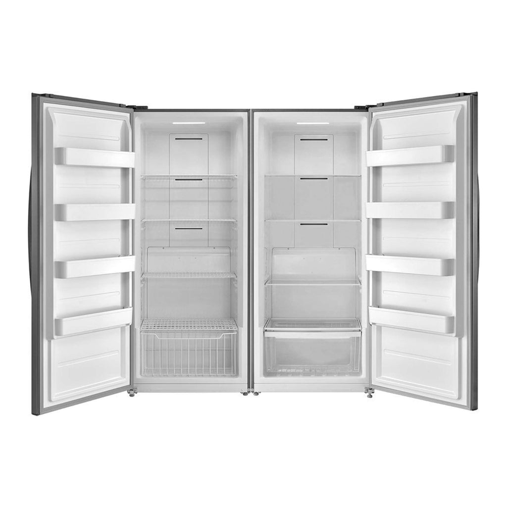 FORNO Premium 2-Piece Kitchen Bundle - Galiano 48" Stainless Steel Dual Fuel Range, 60" Stainless Steel Side-by-side Convertible Refrigerator - FBDL-005-02CAUS