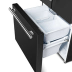 Forno Gallipoli Espresso 30-Inch Black French Door Refrigerator, Bottom Freezer, 17.5 Cu. Ft., No Frost, Ice Maker