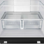 Forno Gallipoli Espresso 30-Inch Black French Door Refrigerator, Bottom Freezer, 17.5 Cu. Ft., No Frost, Ice Maker