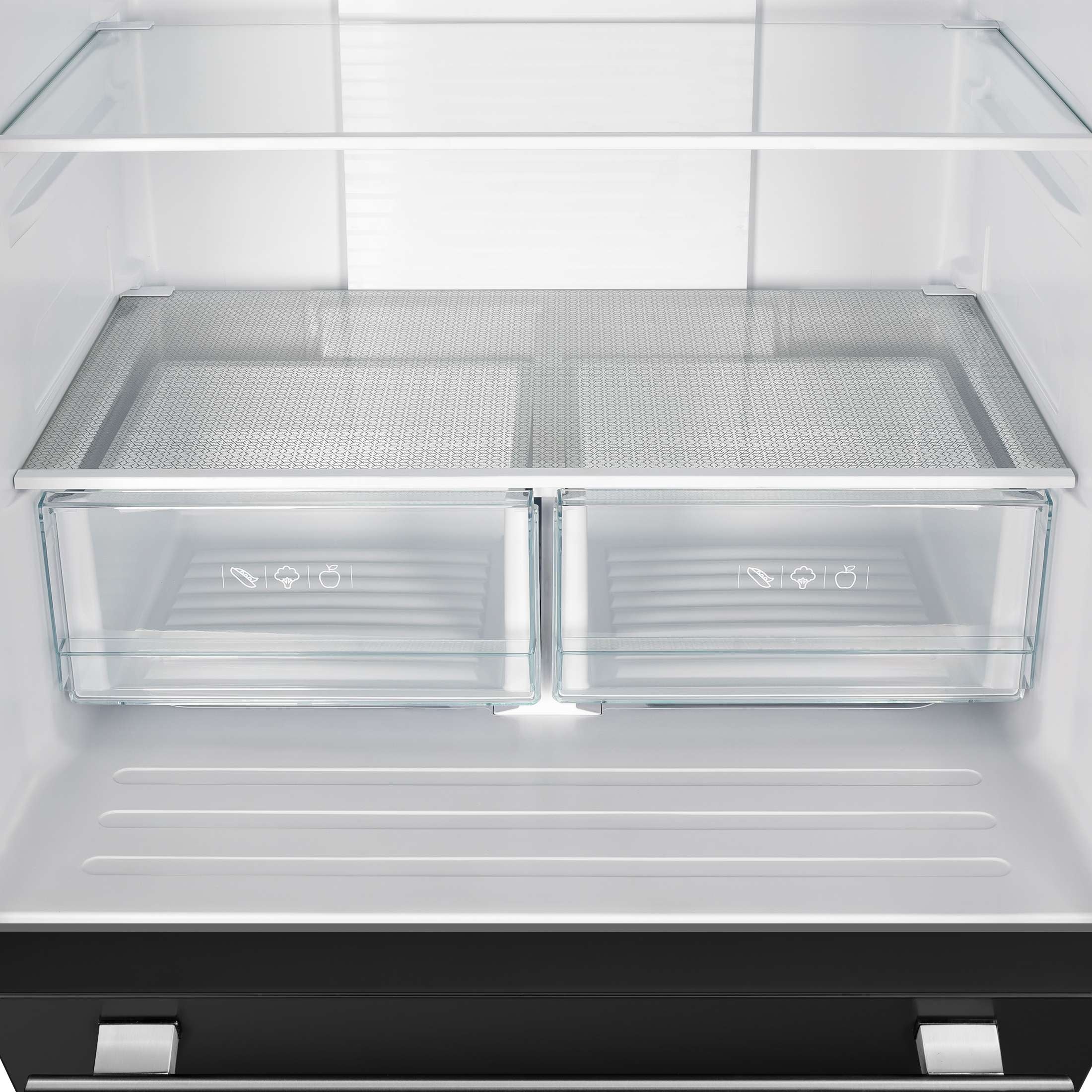 Forno Gallipoli Espresso 30-Inch Black French Door Refrigerator, Bottom Freezer, 17.5 Cu. Ft., No Frost, Ice Maker