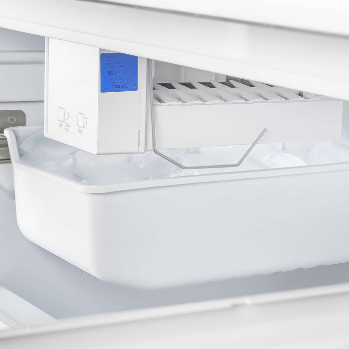 Forno Gallipoli 30-Inch French Door Refrigerator, 17.5 cu.ft Capacity, Decorative Grill, 34-Inch Width, Stainless Steel, No Frost Technology, Energy Efficient