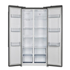 Forno Salerno Espresso 33-Inch Black Side-by-Side Refrigerator, 15.6 Cu. Ft., Energy-Efficient, No Frost, Modern Design