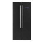 Forno Salerno Espresso 33-Inch Black Side-by-Side Refrigerator, 15.6 Cu. Ft., Energy-Efficient, No Frost, Modern Design