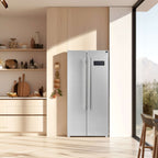 FORNO Premium 2-Piece Kitchen Bundle - Marco 30-inch Gas Range Stainless Steel, Forno Salerno 33" Side-by-Side Stainless Steel Refrigerator 15.6 cu.ft - FBDL-021-01CAUS