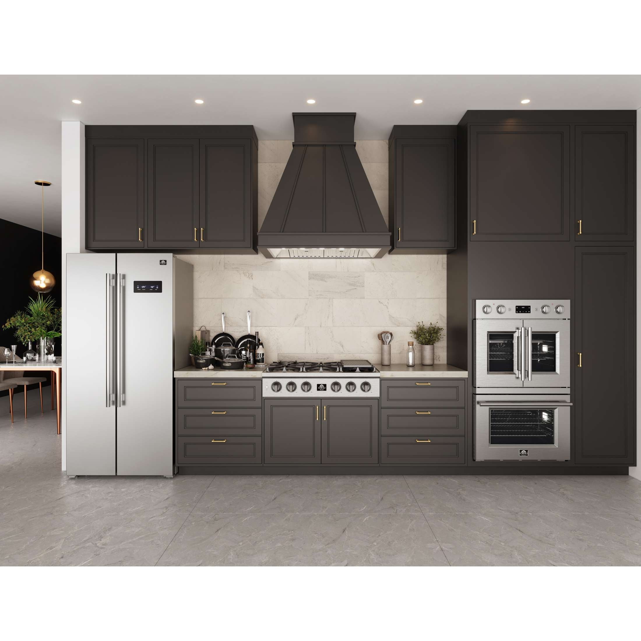 Forno Asti 30-Inch Double Electric Wall Oven with Upper French Doors in Stainless Steel, 7.36 cu. ft. Dual True Convection, 7,200W, Air Fry, Sous Vide, Self-Clean