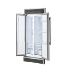 Forno Salerno 37-Inch Built-In Stainless Steel Refrigerator, 15.6 cu.ft, Decorative Grill, ENERGY STAR Certified