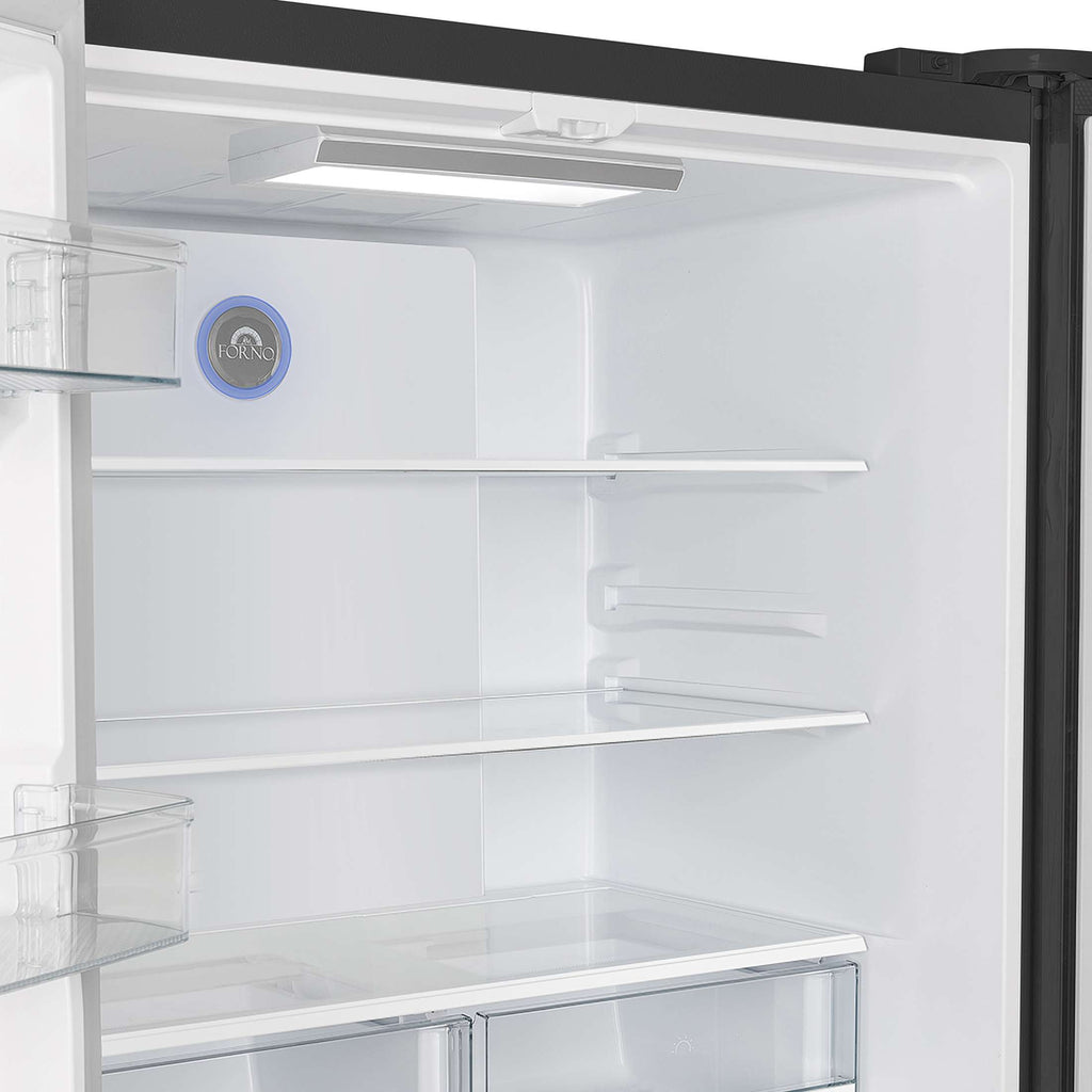 Forno Moena Espresso 36-Inch Black French Door Refrigerator, 19.2 Cu. Ft., Frost-Free, Automatic Ice Maker, ENERGY STAR Certified
