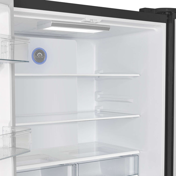 Forno Moena Espresso 36-Inch Black French Door Refrigerator, 19.2 Cu. Ft., Frost-Free, Automatic Ice Maker, ENERGY STAR Certified