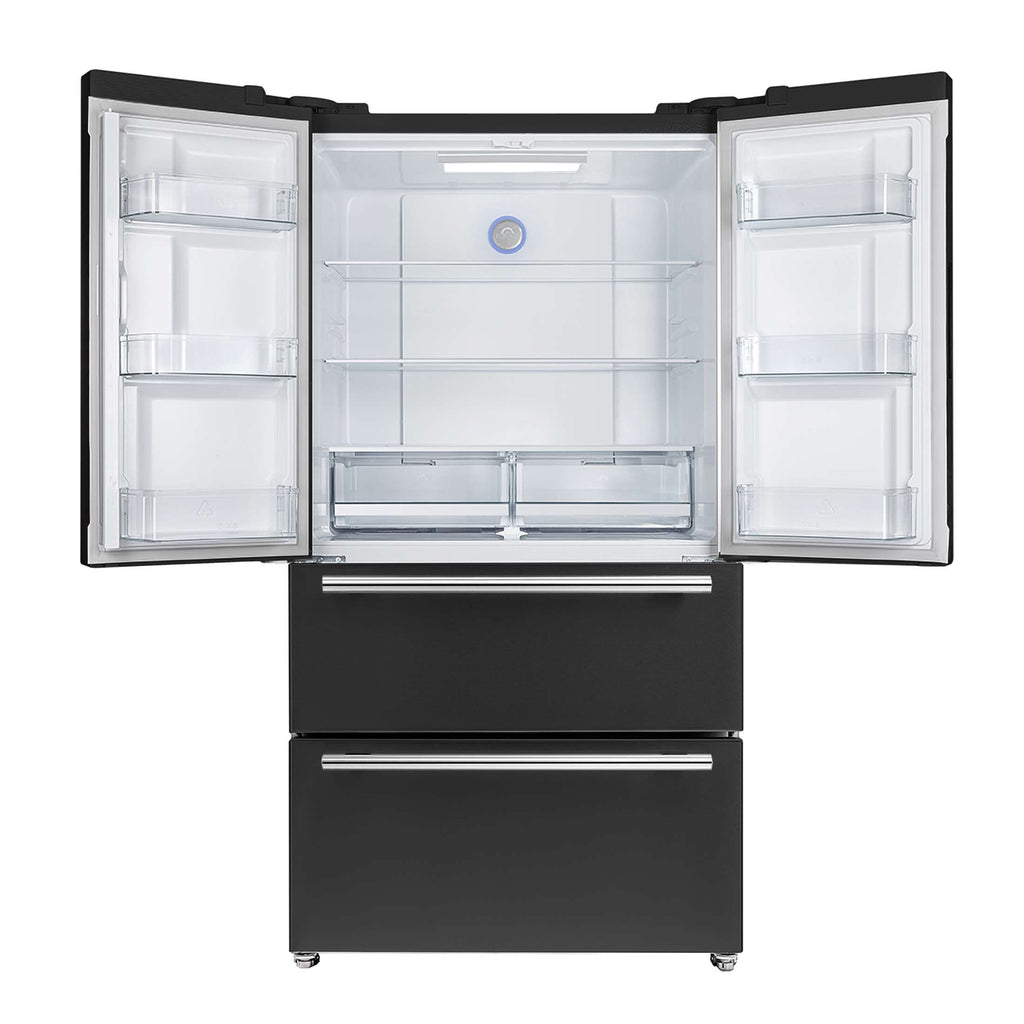 Forno Moena Espresso 36-Inch Black French Door Refrigerator, 19.2 Cu. Ft., Frost-Free, Automatic Ice Maker, ENERGY STAR Certified