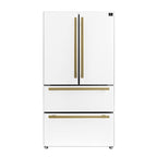 Forno Moena Espresso 36-Inch White French Door Refrigerator, 19.2 Cu. Ft., Frost-Free, Automatic Ice Maker, ENERGY STAR Certified