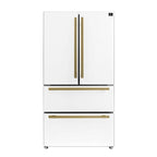 Forno Moena Espresso 36-Inch White French Door Refrigerator, 19.2 Cu. Ft., Frost-Free, Automatic Ice Maker, ENERGY STAR Certified