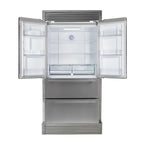 FORNO Premium 2-Piece Kitchen Bundle - Galiano 36" Stainless Steel Range, Forno Moena 36" French Door 19.2 cu. ft Stainless Steel Refrigerator, with Decorative Grill - 40" Wide - FBDL-019-03CAUS