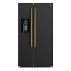 Forno Salerno Espresso 36-Inch Black Side-by-Side Refrigerator, 20 Cu. Ft., Frost-Free, Ice & Water Dispenser, ENERGY STAR Certified