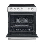 FORNO Premium 3-Piece Kitchen Bundle - Leonardo Espresso 30" Stainless Steel Range, 31" Stainless Steel Bottom Freezer Refrigerator, 24" Stainless Steel Dishwasher - FBDL-007-01US