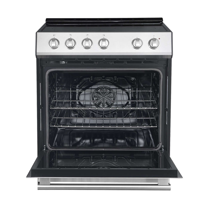 FORNO Premium 3-Piece Kitchen Bundle - Leonardo Espresso 30" Stainless Steel Range, 31" Stainless Steel Bottom Freezer Refrigerator, 24" Stainless Steel Dishwasher - FBDL-007-01US