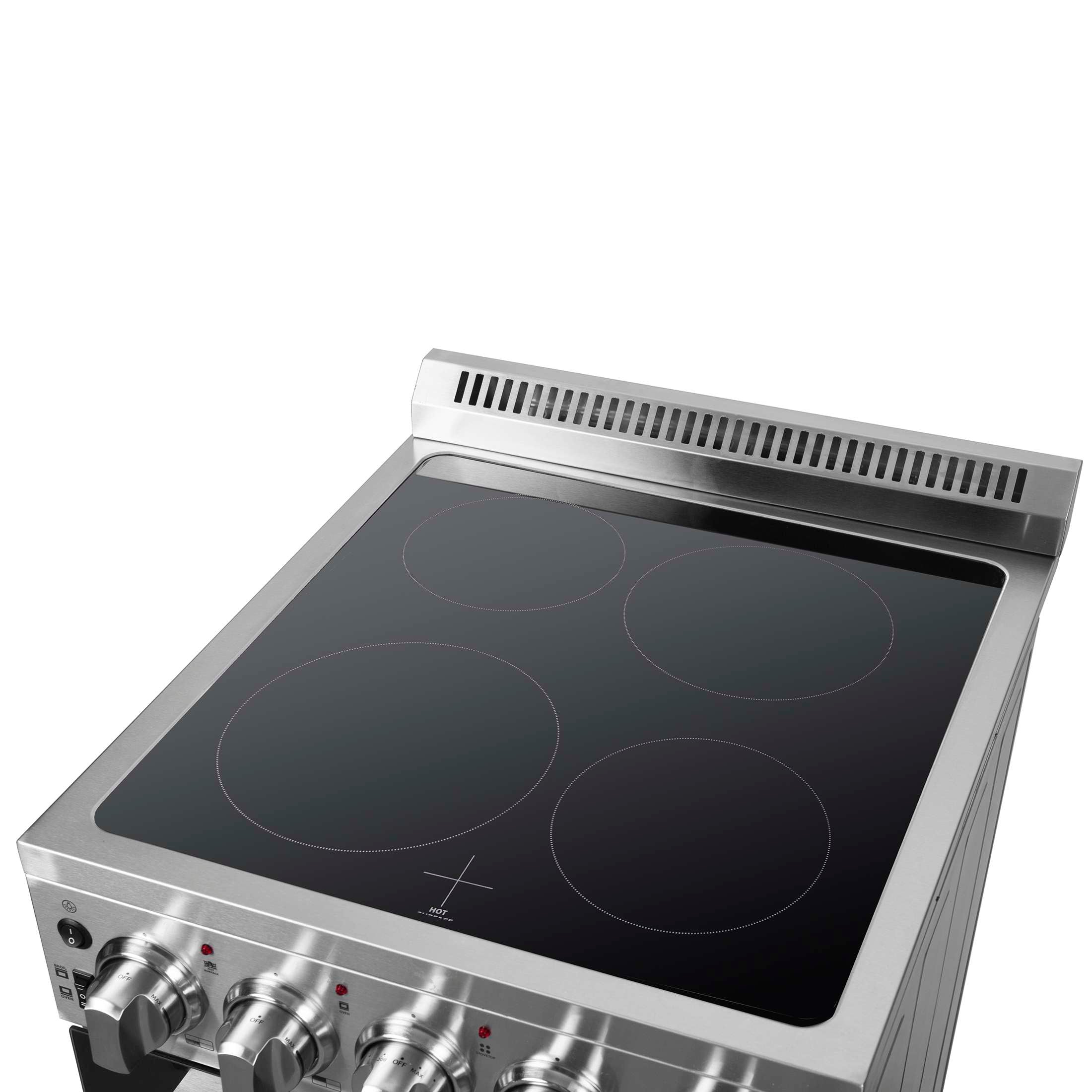 Forno Loiano 24 Inch Freestanding Electric Range Stainless Steel with Storage Drawer