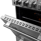 Forno Loiano 24 Inch Freestanding Electric Range Stainless Steel with Storage Drawer