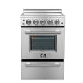 Forno Loiano 24 Inch Freestanding Electric Range Stainless Steel with Storage Drawer