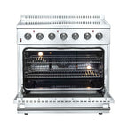 Forno Galiano 36-Inch Freestanding Electric Range, True Convection, Energy Efficient