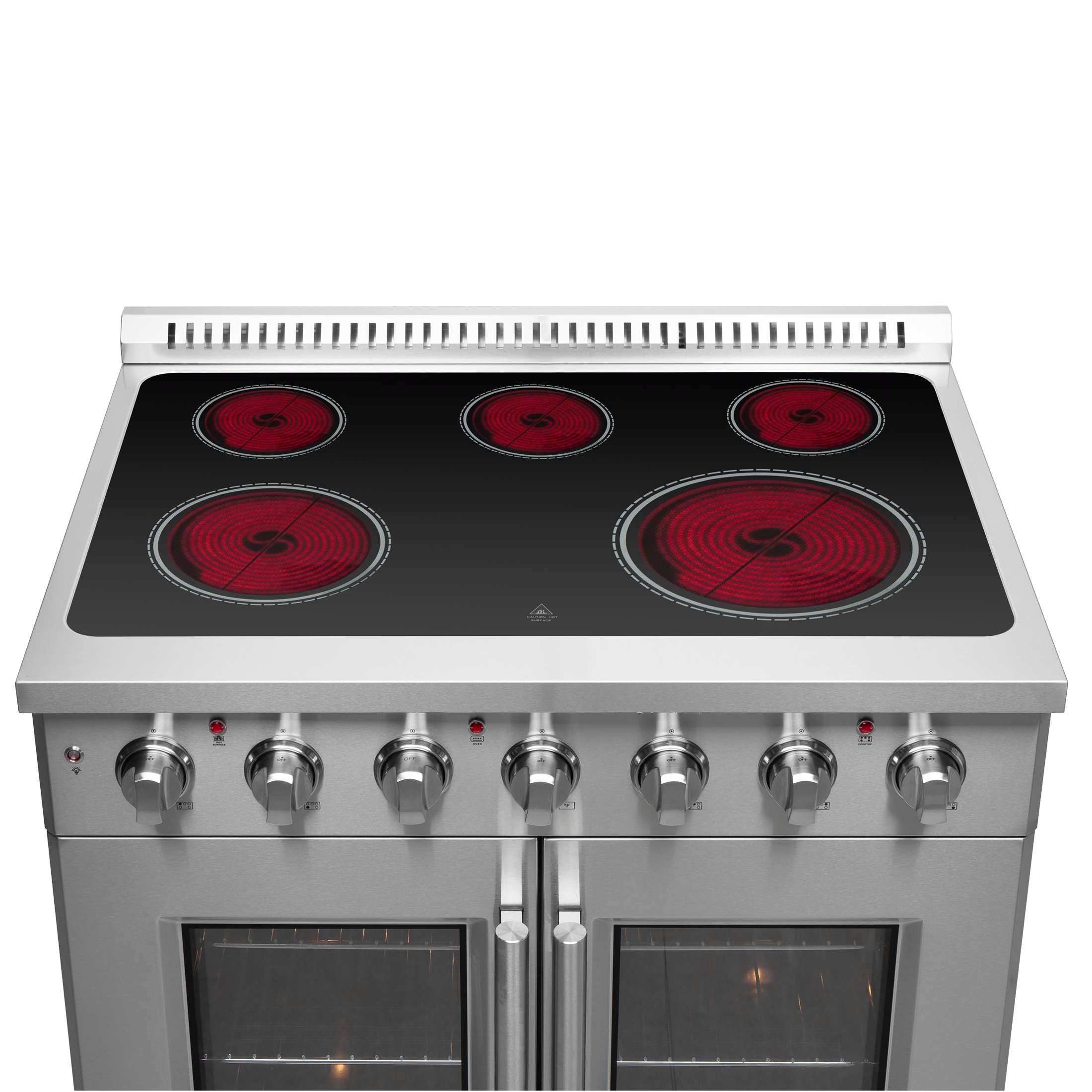 Forno Galiano 36-Inch Freestanding French Door Electric Range, True Convection, Energy Efficient