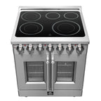 Forno Massimo 30-Inch Freestanding French Door Electric Range, True Convection Oven