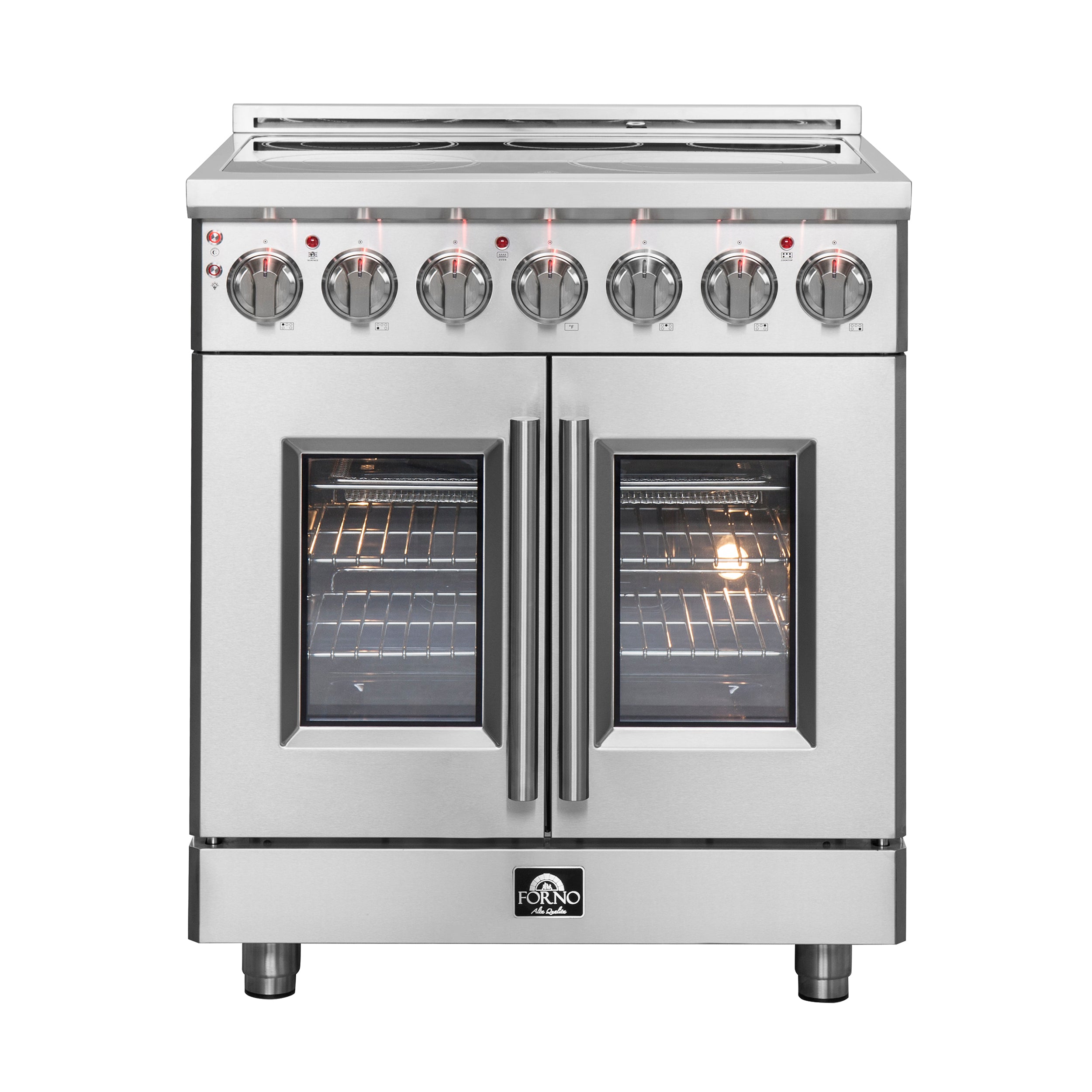 Forno Massimo 30-Inch Freestanding French Door Electric Range, True Co ...