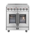 Forno Massimo 30-Inch Freestanding French Door Electric Range, True Convection Oven