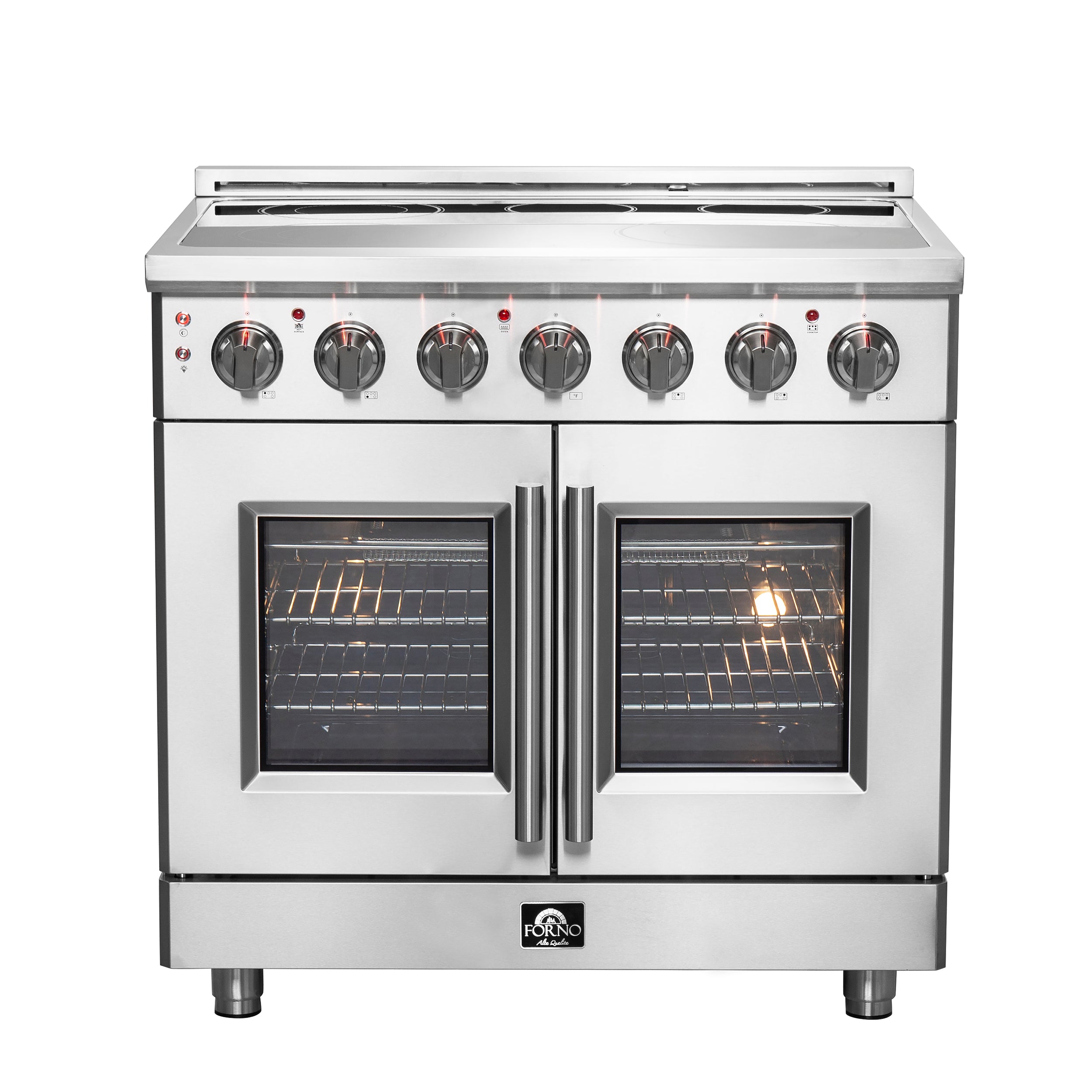 Forno Massimo 36-Inch Freestanding French Door Electric Range, True Co ...