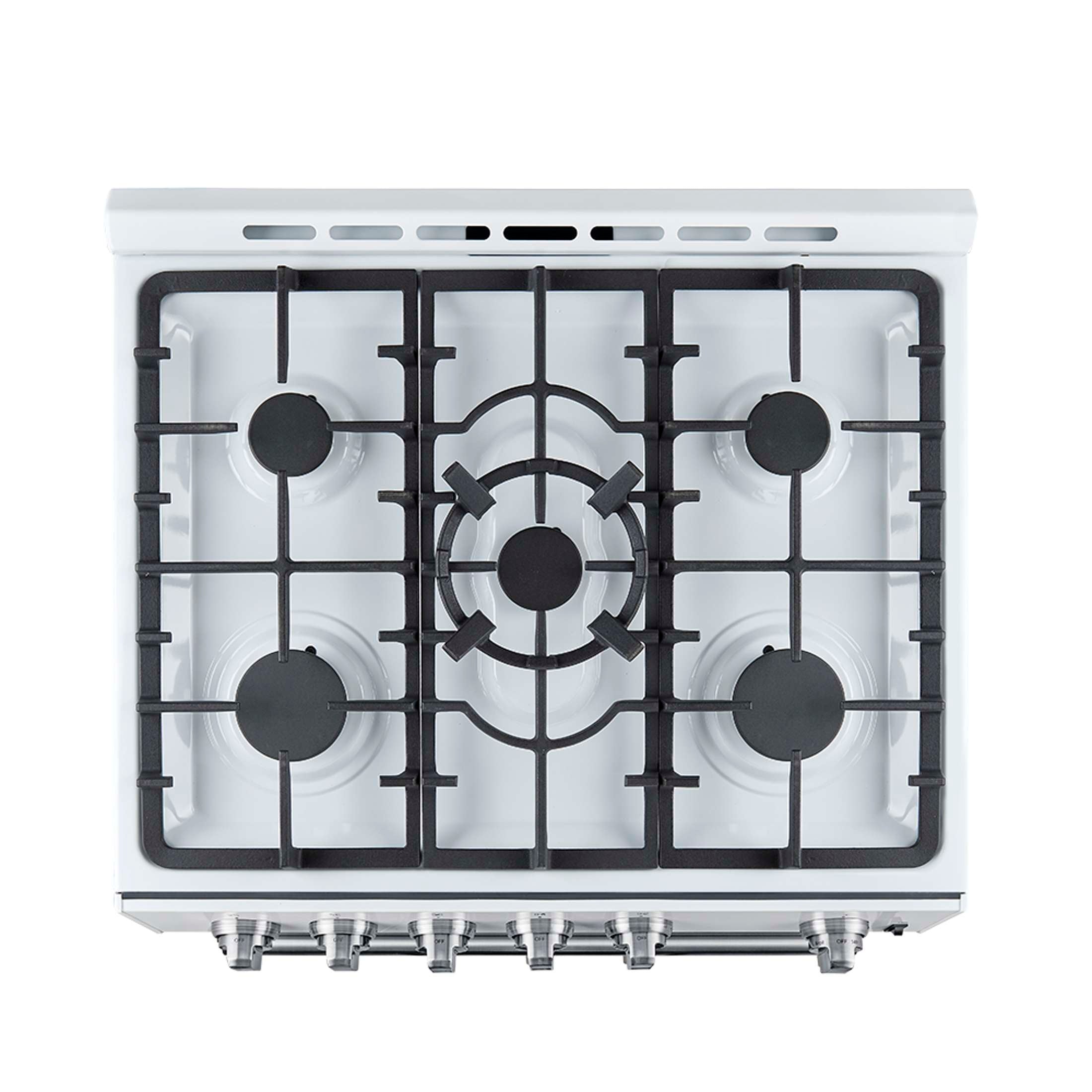 Forno Leonardo Espresso 30-Inch White Gas Range, 5 Burners, 39,500 BTU, 5 cu.ft Convection Oven