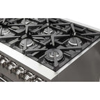 Forno Massimo 48-Inch Freestanding Dual Fuel Range, 8 Burners, Double Convection Ovens