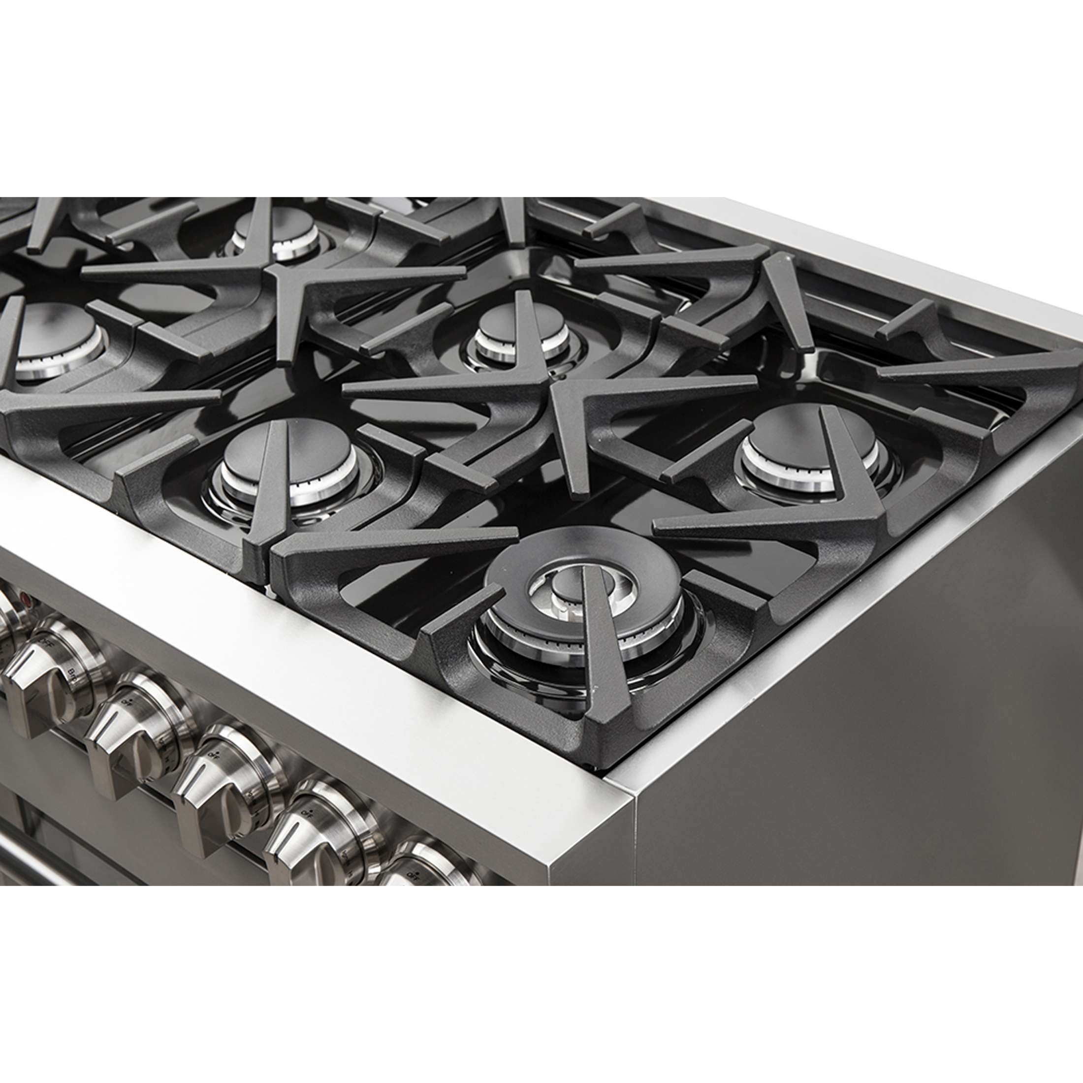 Forno Massimo 48-Inch Freestanding Dual Fuel Range, 8 Burners, Double Convection Ovens