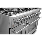 Forno Massimo 48-Inch Freestanding Dual Fuel Range, 8 Burners, Double Convection Ovens