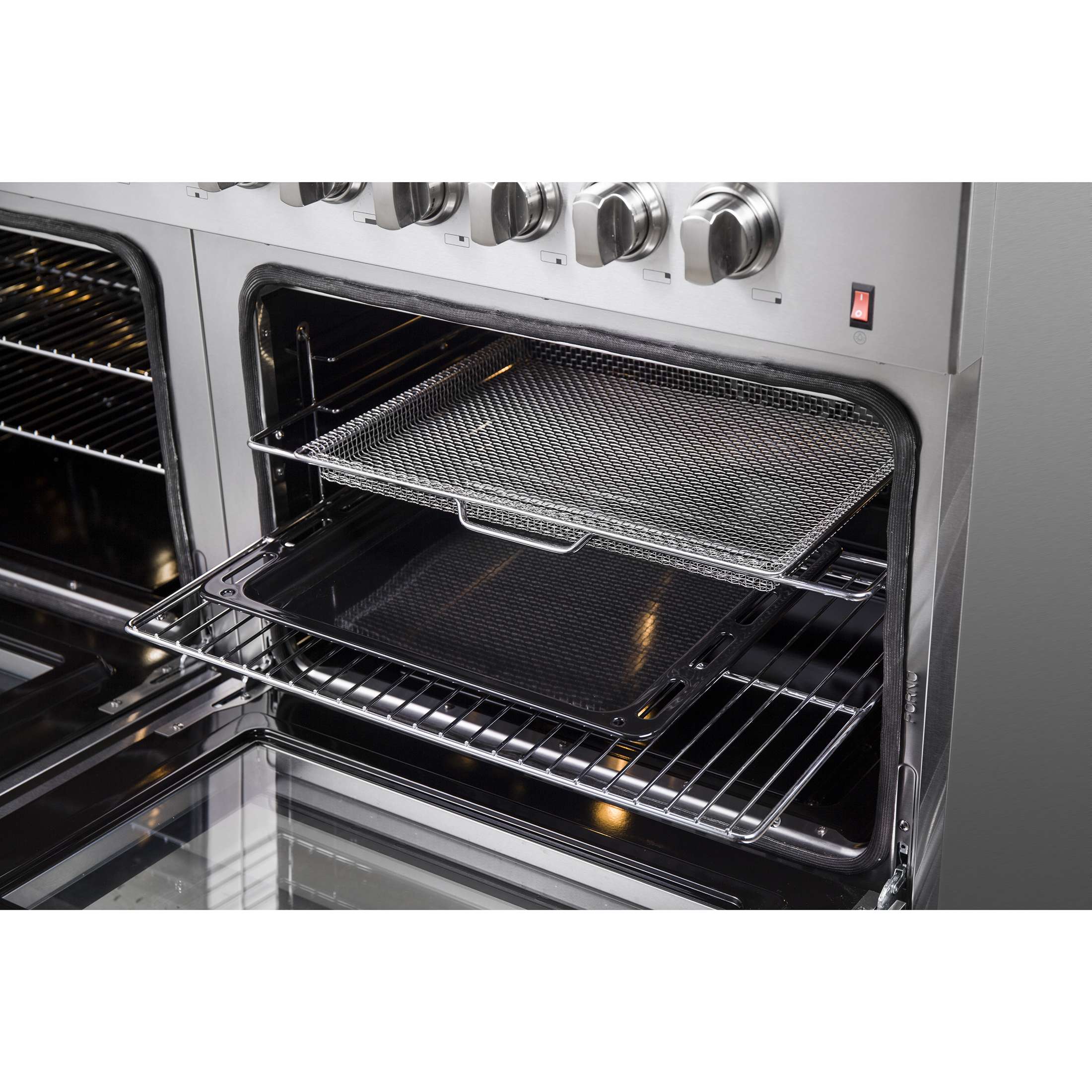 Forno Galiano 60-Inch Freestanding Dual Fuel Range, 10 Burners, Double Convection Ovens