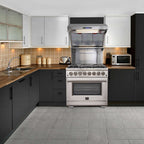 Forno Capriasca 36-Inch Freestanding Dual Fuel Range, 6 Burners, True Convection Oven