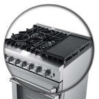 Forno Lazio 30-Inch Freestanding Dual Fuel Range, 5 Burners, True Convection Oven
