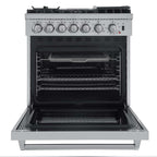 Forno Lazio 30-Inch Freestanding Dual Fuel Range, 5 Burners, True Convection Oven