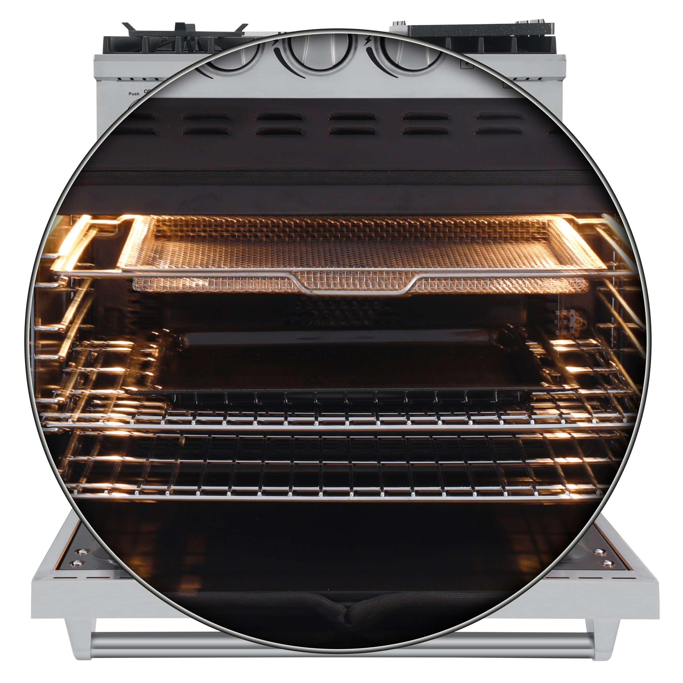 Forno Lazio 30-Inch Freestanding Dual Fuel Range, 5 Burners, True Convection Oven