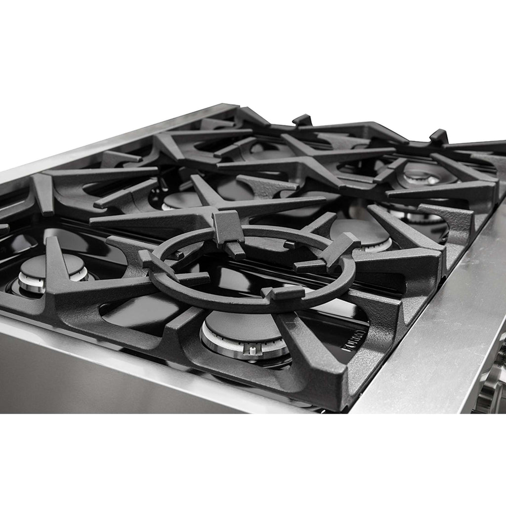 Forno Massimo 36-Inch Freestanding Gas Range, 6 Sealed Burners, Convection Oven, Energy Efficient