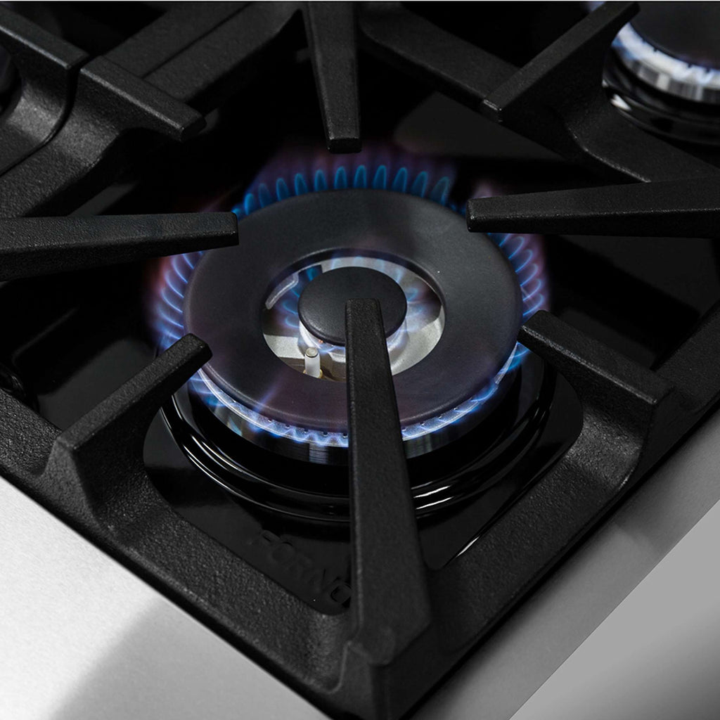 Forno Massimo 36-Inch Freestanding Gas Range, 6 Sealed Burners, Convection Oven, Energy Efficient