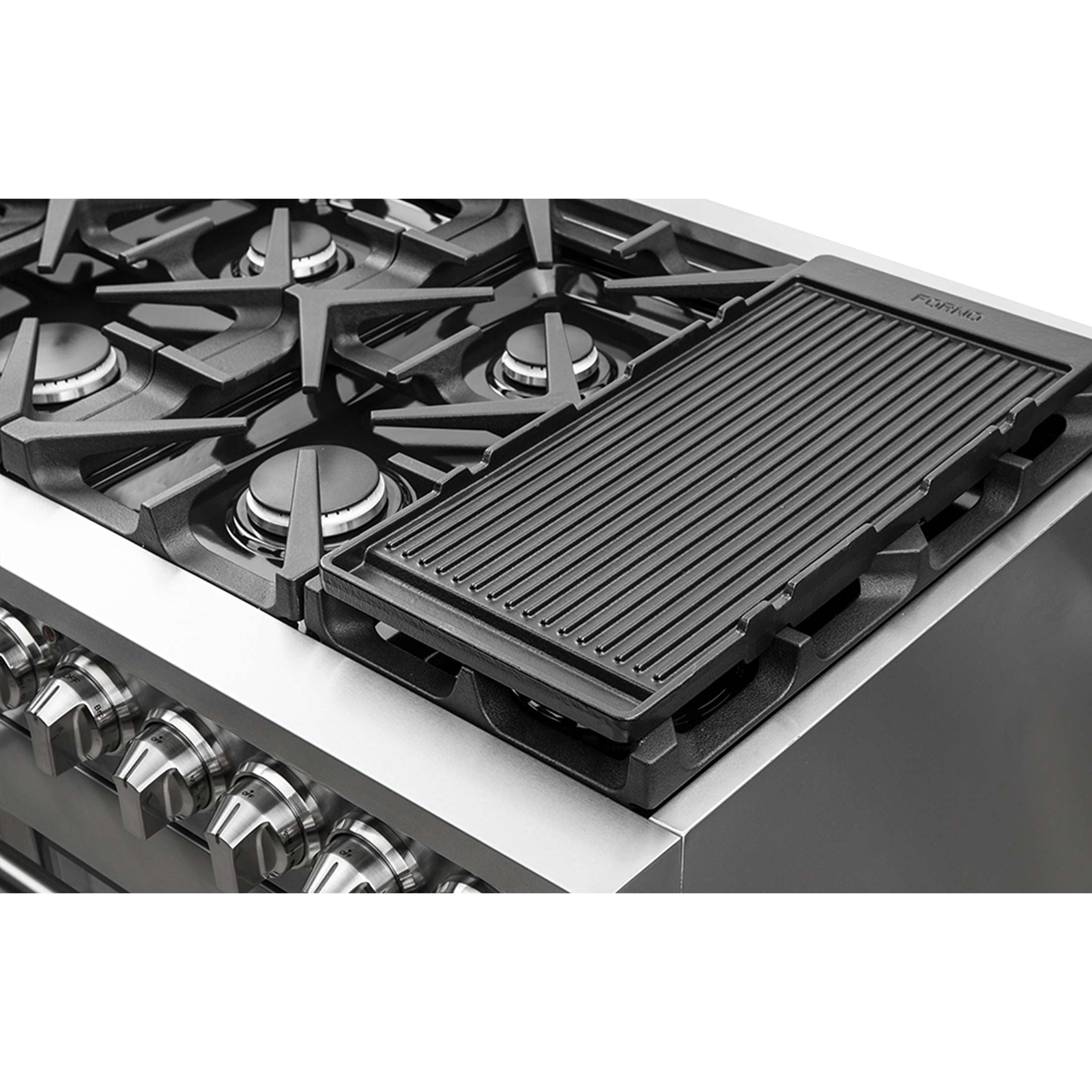 Forno Massimo 48-Inch Freestanding Gas Range, 8 Burners, True Convection Oven